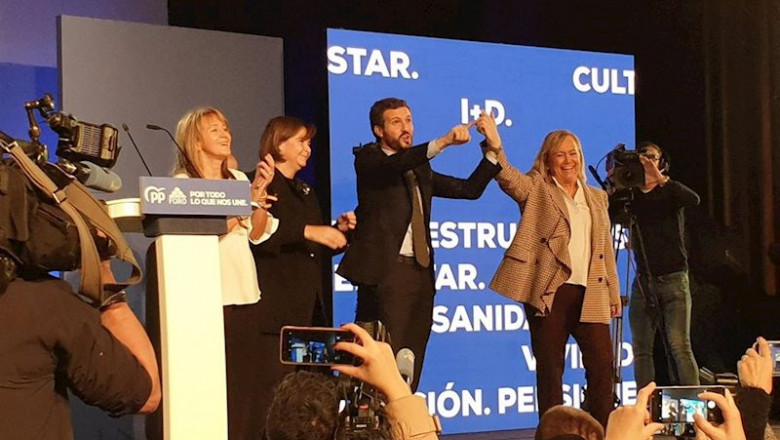 El candidato del PP a la Presidencia del Gobierno, Pablo Casado, participa en Oviedo en un acto político de la coalición electoral PP-Foro | EUROPA PRESS ep el candidato del pp a la presidencia del gobierno pablo casado participa en oviedo en un acto