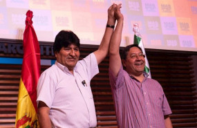 ep el expresidente boliviano evo morales y el candidato presidencial del mas luis arce