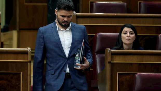 ep el portavoz de erc gabriel rufian en el pleno del congreso