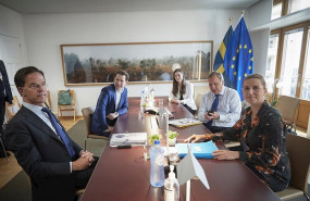 ep el primer ministro holandes mark rutte el canciller austriaco sebastian kurz la primera ministra
