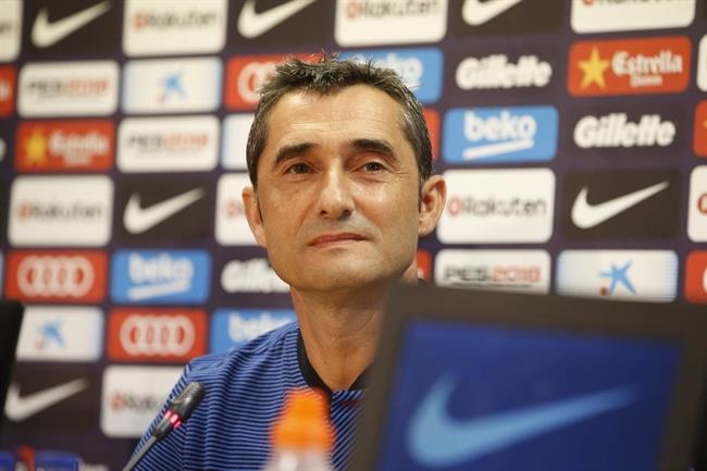 Ernesto Valverde (Barcelona) en rueda de prensa | MIGUEL RUIZ / FCB ep ernesto valverde barcelona en ruedaprensa
