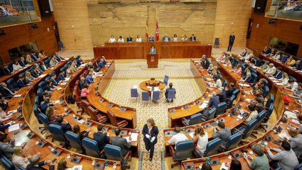 ep imagen de recurso del hemiciclo de la asamblea de madrid durante el pleno de investidura
