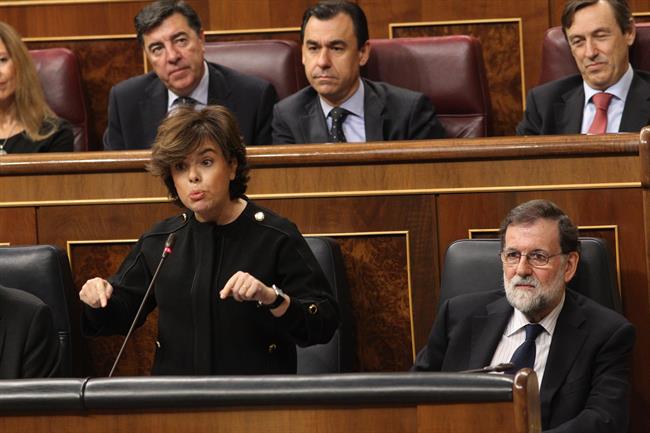 La vicepresidenta Soraya Sáenz de Santamaría, en la sesión de control | EUROPA PRESS ep la vicepresidenta soraya saenzsantamaria ensesioncontrol