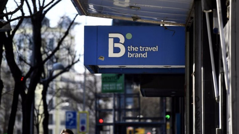 ep logo de la agencia de viajes b the travel brand