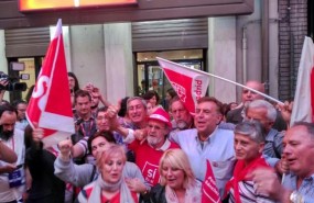 ep simpatizantespedro sanchez celebranvistorialas primariaspsoe