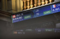 ep valores del ibex 35 en un panel del palacio de la bolsa a 21 de abril de 2021 en madrid espana
