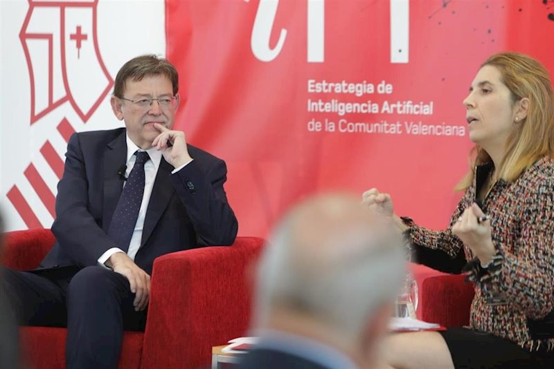 ep ximo puig y nuria oliver este martes en el distrito digital de alicante