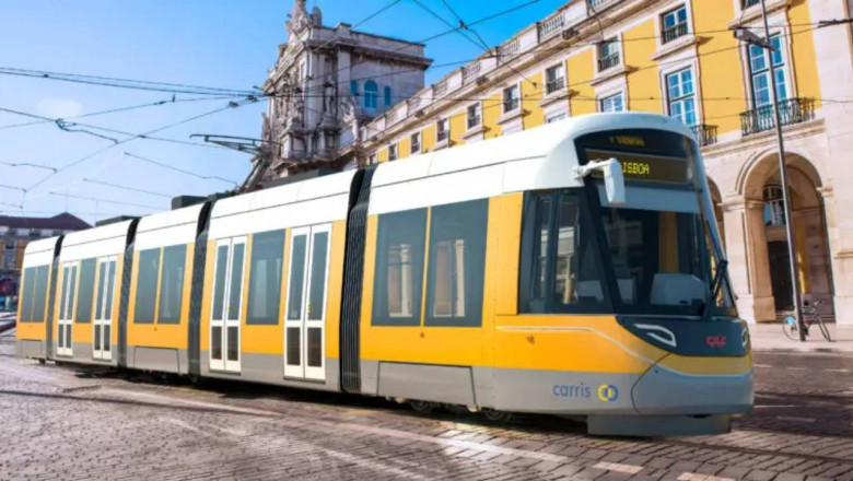 Uno de los modelos de tranvía de Lisboa | CAF. tranvia caf lisboa