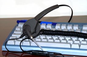 Call centre phone keyboard headset Call centre phone keyboard headset