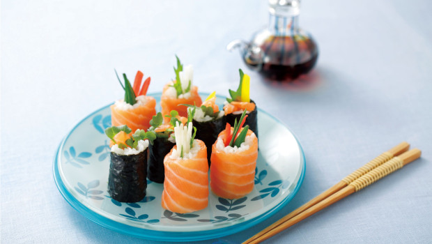 108 norwegian salmon sushi rolls takashi okuzumi 