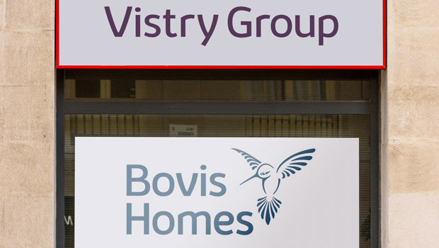 dl vistry group bovis homes housebuilder house builder developer sign logo ftse 250