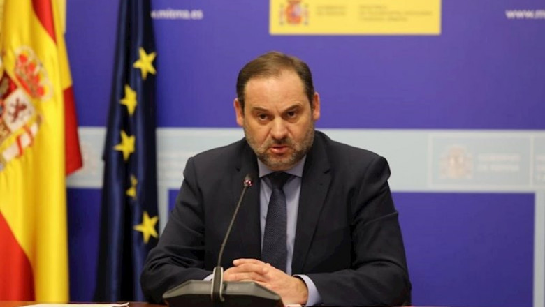 El ministro de Transportes, José Luis Ábalos, en una reunión telemática en su Ministerio | MINISTERIO DE TRANSPORTES ep el ministro de transportes jose luis abalos en una reunion telematica en su ministerio