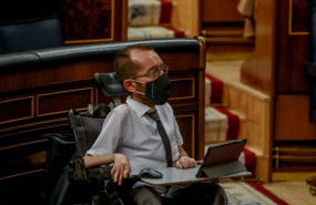 ep el portavoz parlamentario de unidas podemos pablo echenique durante un debate en el pleno de la