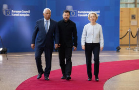 ep el presidente del consejo europeo antonio costa el presidente de ucrania volodimir zelenksi y la