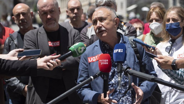 ep el secretraroo general de ugt pepe alvarez ofrece declaraciones a los medios durante una