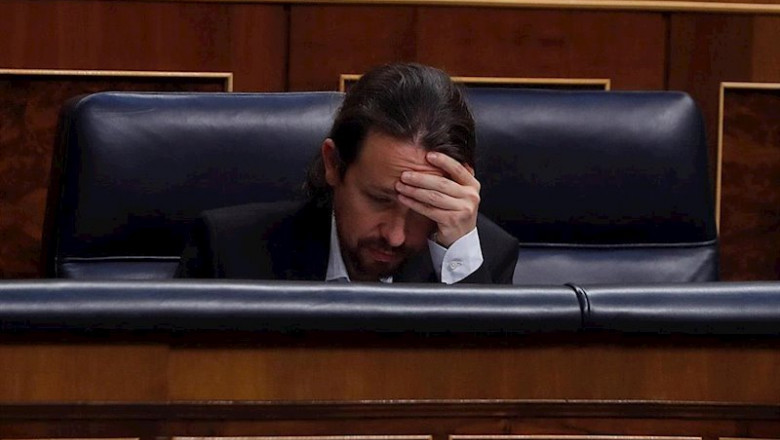 El vicepresidente del Gobierno, Pablo Iglesias durante el pleno del Congreso del miércoles, | Pool ep el vicepresidente del gobierno pablo iglesias durante el pleno del congreso del miercoles