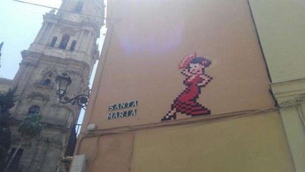 ep gitana artista invader malaga palacio episcopal