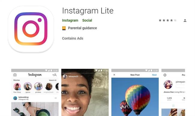 Instagram Lite | GOOGLE PLAY ep instagram lite