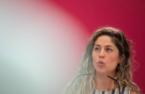 ep la coordinadora de movimiento sumar lara hernandez durante la ultima reunion del curso politico