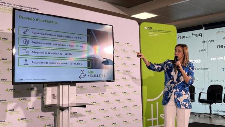 ep la directora del aeropuerto de barcelona eva valenzuela en rueda de prensa