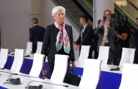 ep la presidenta del banco central europeo bce christine lagarde a su llegada a la reunion informal