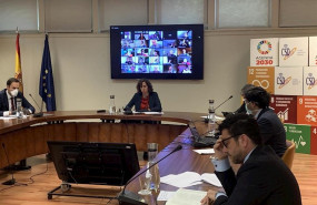 ep la presidenta del consejo superior de deportes csd irene lozano en una reunion telematica con las