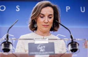 ep la secretaria general del partido popular y portavoz del partido cuca gamarra en una rueda de