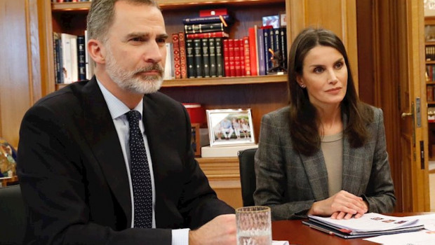 ep los reyes felipe vi y letizia se reunen por videoconferencia con los embajadores honorarios de la
