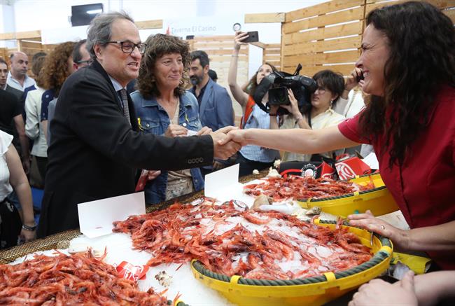 El presidente Quim Torra y la consellera Teresa Jordà en Palamós | GENERALITAT DE CATALUNYA ep presidente quim torrala consellera teresa jord en palamos