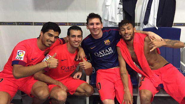 Barcelona Valencia vestuario Luis SuÃƒÂ¡rez Busquets Messi Neymar