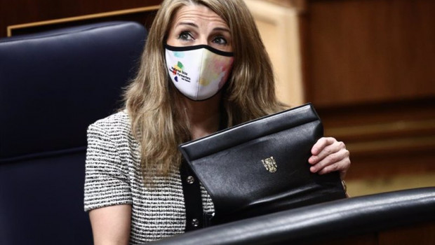 ep archivo   la ministra de trabajo yolanda diaz durante una sesion plenaria celebrada en el