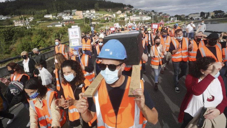 ep archivo manifestacion de trabajadores de alcoa en galicia en el ano 2021 ep archivo manifestacion de trabajadores de alcoa en galicia en el ano 2021