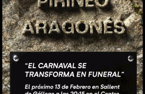 ep cartel de la movilizacion de sospirineo que escenificara un funeral el 13 de febrero en formigal