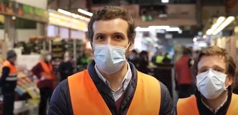 ep el lider del pp pablo casado visita mercamadrid