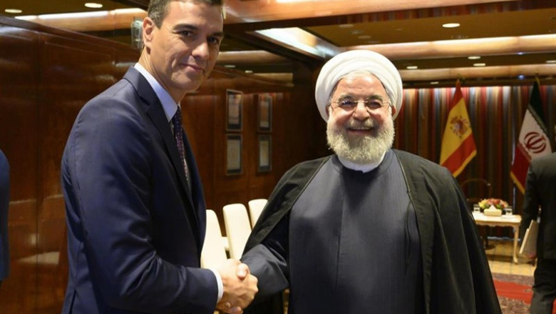 El presidente del Gobierno en funciones, Pedro Sánchez, mantiene un encuentro bilateral con el presidente de Irán, Hassan Rouhani | MONCLOA ep el presidente del gobierno en funciones pedro sanchez mantiene un encuentro bilateral con el