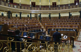 ep el presidente del gobierno pedro sanchez interviene desde su escano durante el pleno del congreso