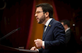 ep el vicepresident de la generalitat pere aragons interviene desde la tribuna durante una sesion