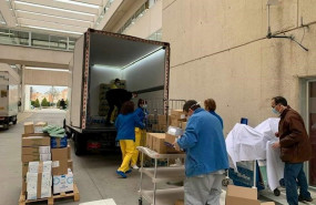 ep imagen de los trabajos para acondicionar un hotel medicalizado que acogera pacientes del hospital