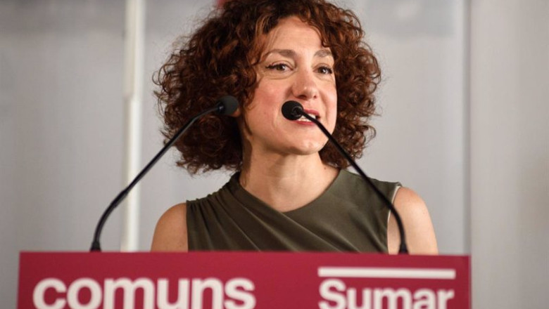 ep la portavoz de en comu podem en el congreso aina vidal interviene durante un mitin de los comuns ep la portavoz de en comu podem en el congreso aina vidal interviene durante un mitin de los comuns