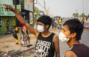 ep vecinos de la ciudad boliviana de santa cruz con mascarillas por el coronavirus