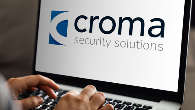 dl croma security solutions group aim biometric identification authentication payments technology digital logo