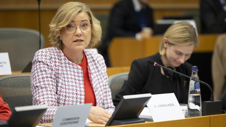 Archivo - La vicepresidenta de la Comisión Europea para la para la Soberanía Tecnológica, la Seguridad y la Democracia, Henna Virkkunen. | ALEXIS HAULOT / PARLAMENTO EUROPEO - Archivo ep archivo la vicepresidenta de la comision europea para la para la soberania tecnologica la
