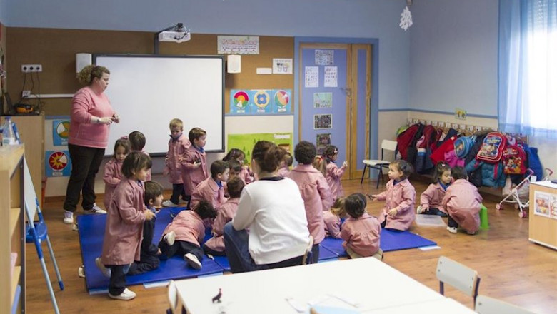 Clase de un centro de educación infantil en Madrid. | EUROPA PRESS - Archivo ep clase de un centro de educacion infantil en madrid
