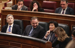 ep el ministro de transportes jose luis abalos junto a otros miembros del gobierno en el hemiciclo
