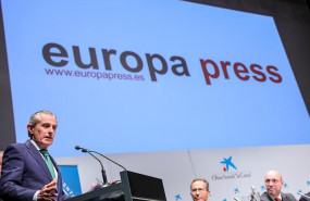 ep el presidente de europa press asis martin de cabiedes recoge el premio espiga de oro 2019 que