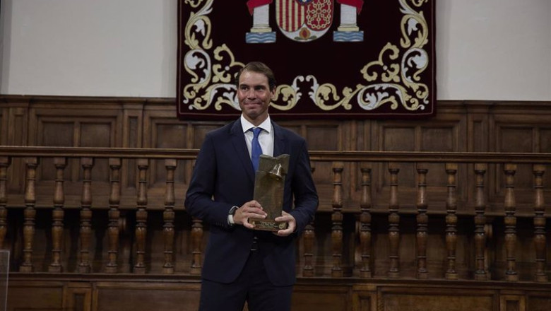 ep el tenista rafa nadal tras recibir el premio camino real por parte del rey durante la v edicion ep el tenista rafa nadal tras recibir el premio camino real por parte del rey durante la v edicion