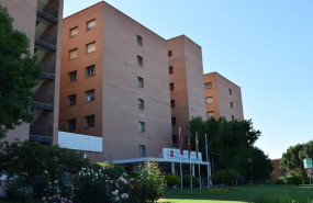 ep fachada principal del hospital universitario principe de asturias en alcala de henares