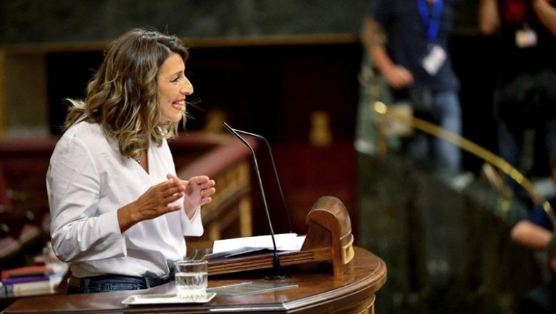 ep la diputadagaliciacomun yolanda diaz duranteprimera jornadadebateinvestidura 2019