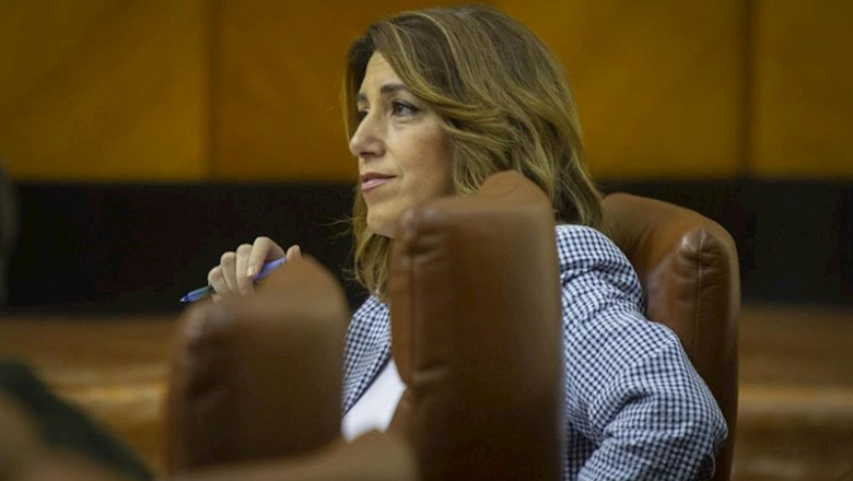 ep la secretaria general de psoe-a susana diaz durante la sesion de control con preguntas al