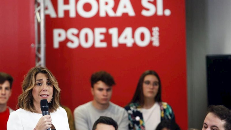ep la secretaria general del psoe de andalucia susana diaz interviene en un encuentro con jovenes